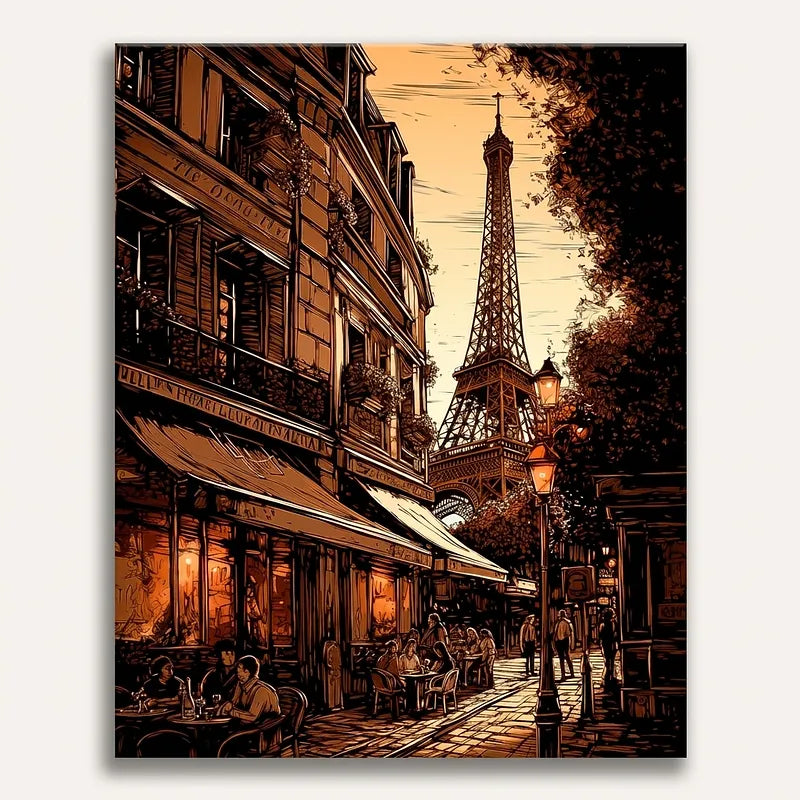 Paris Cafe Scene | Paint By Numbers Kit
