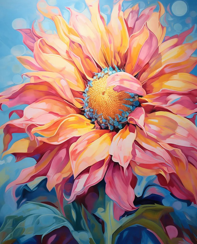 Vibrant Sunflower Art | Paint By Numbers Kit