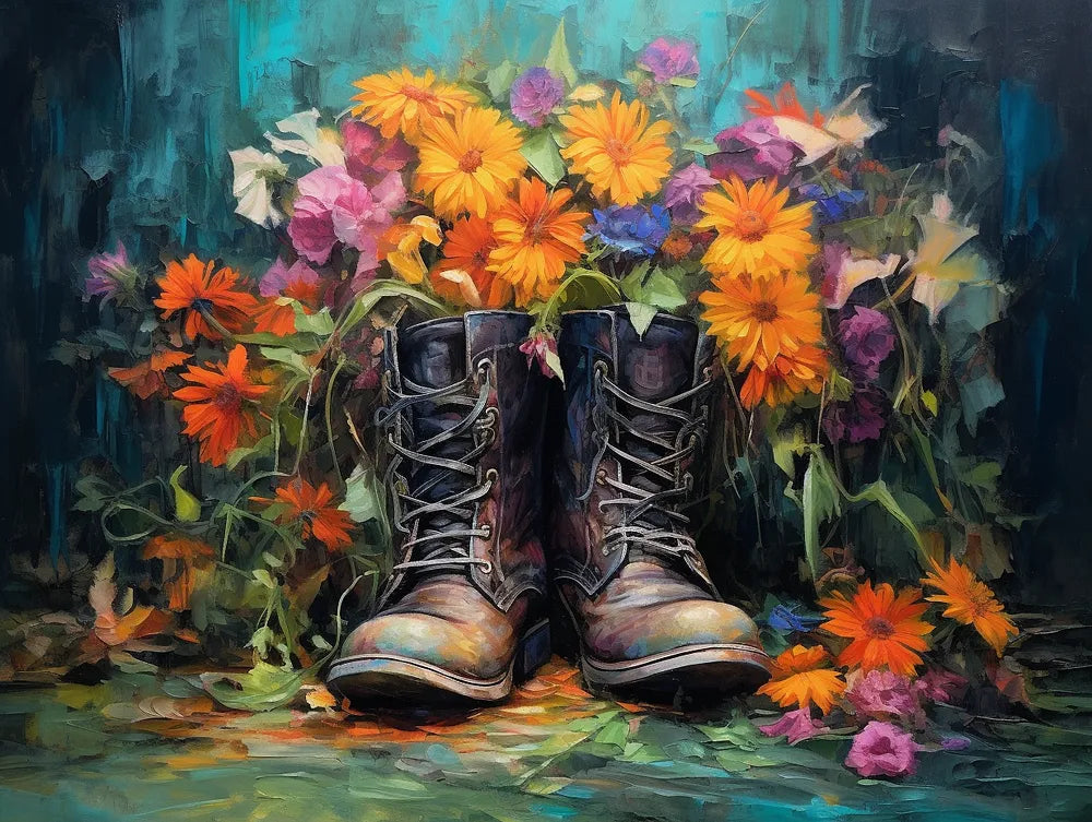 Boots Garden Painting | Paint By Numbers Kit