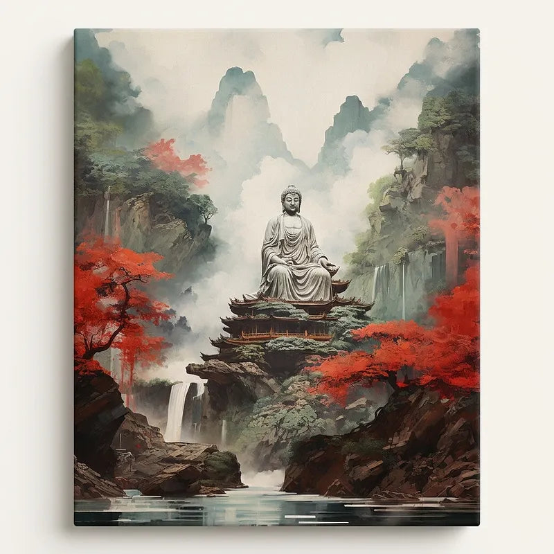 Buddha Mountain Serenity | Paint By Numbers Kit