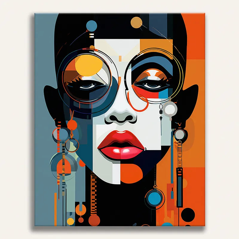 Geometric Portrait Art | Paint By Numbers Kit