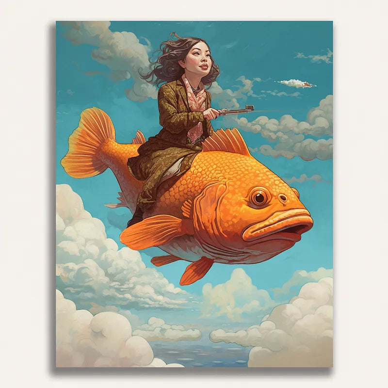 Sky Fish Adventure | Paint By Numbers Kit