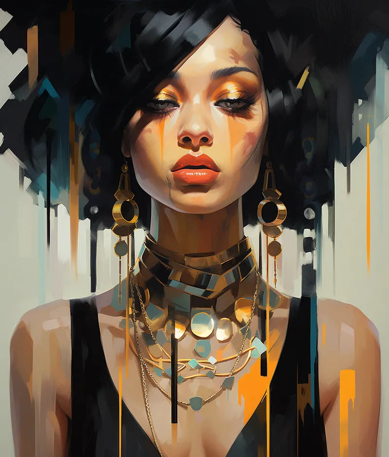 Golden Portrait Elegance | Paint By Numbers Kit