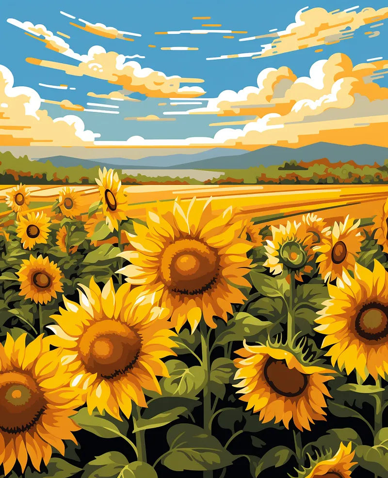 Sunflower Field | Paint By Numbers Kit