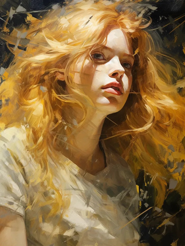 Golden Hair Portrait | Paint By Numbers Kit