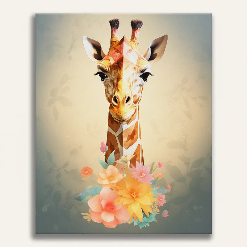 Floral Giraffe | Paint By Numbers Kit