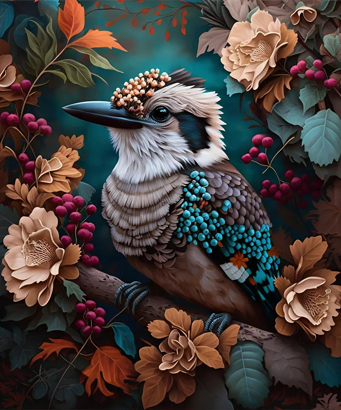 Floral Kookaburra | Paint By Numbers Kit