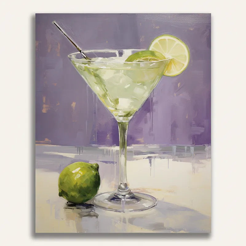 Lime Cocktail Painting | Paint By Numbers Kit