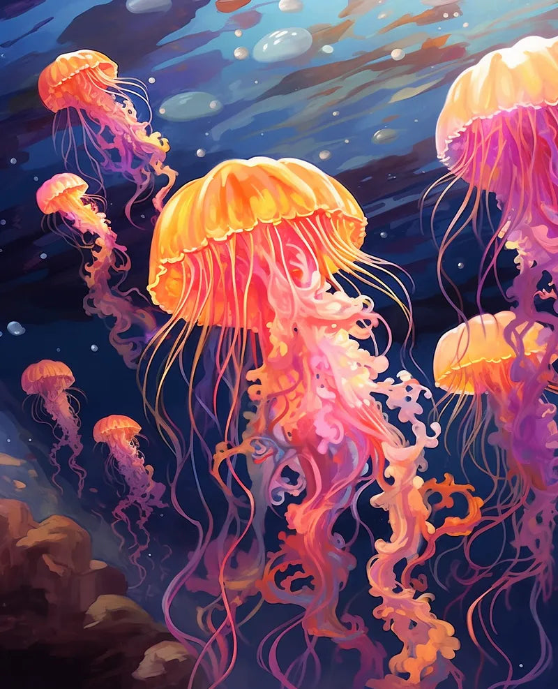 Jellyfish Ocean Dream | Paint By Numbers Kit