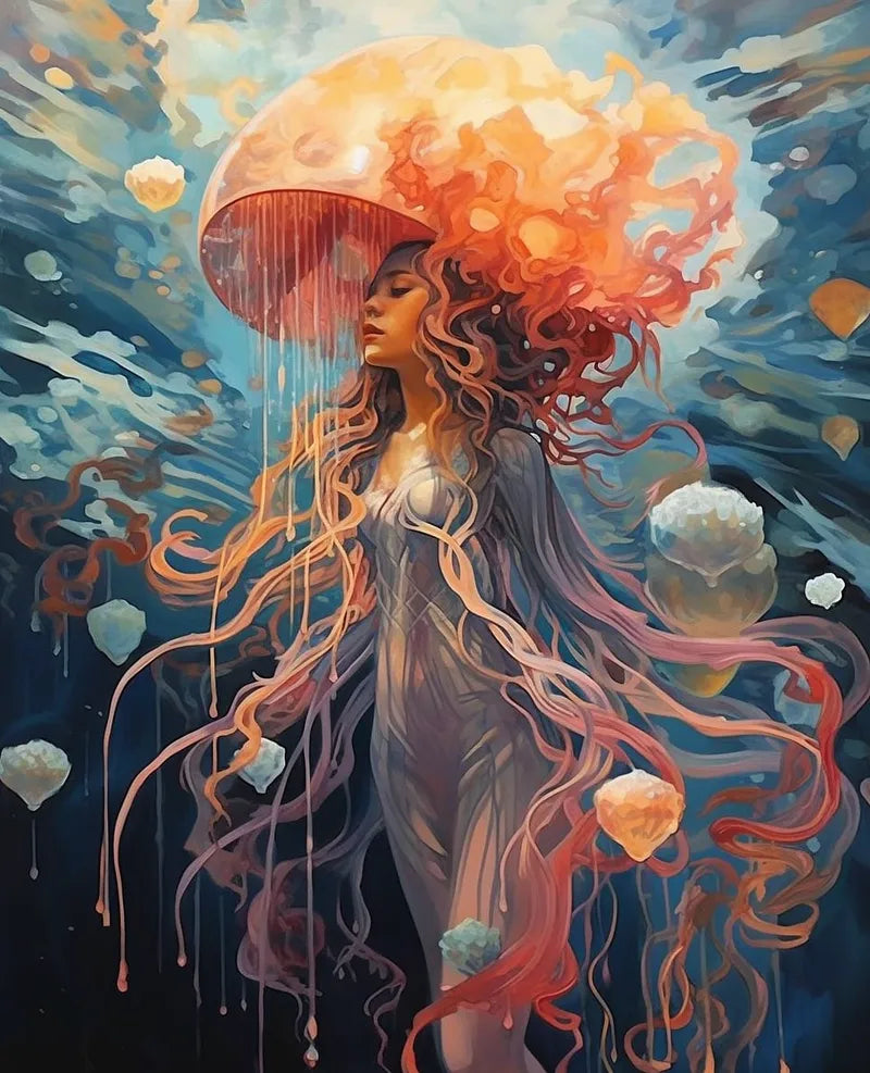 Jellyfish Goddess | Paint By Numbers Kit