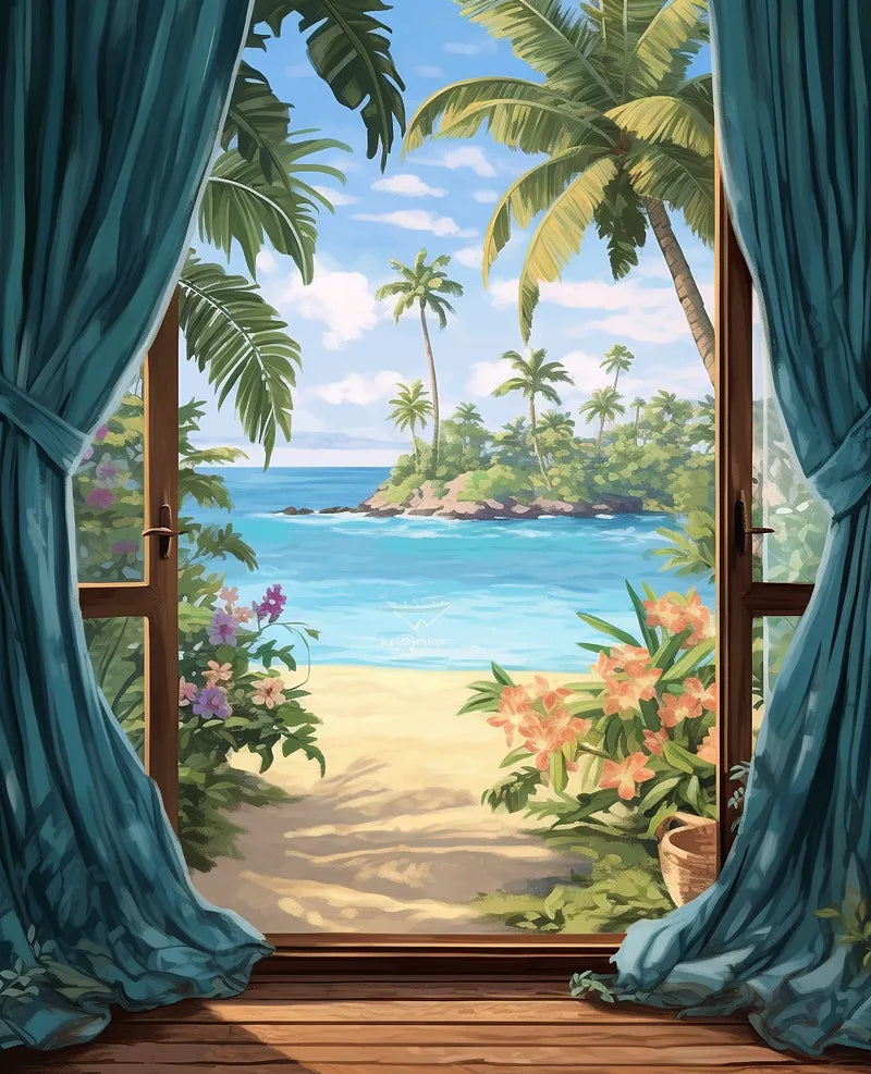 Tropical Paradise View | Paint By Numbers Kit