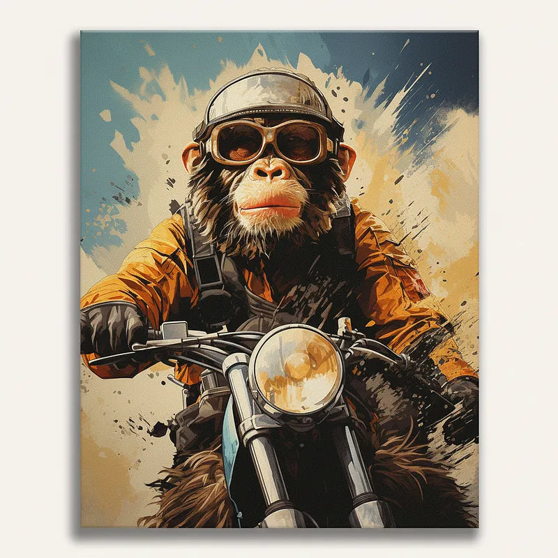 Biker Monkey | Paint By Numbers Kit