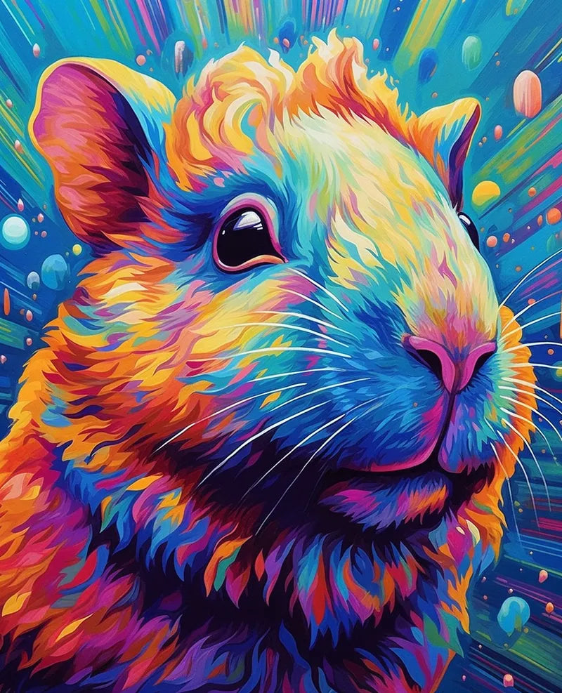 Rainbow Guinea Pig | Paint By Numbers Kit