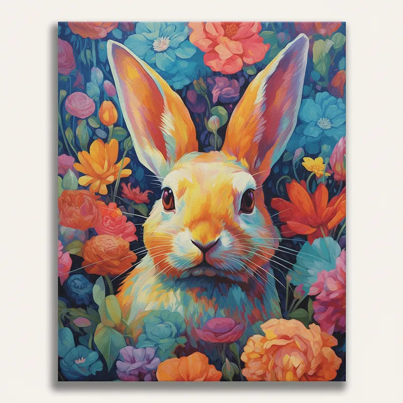 Floral Rabbit | Paint By Numbers Kit