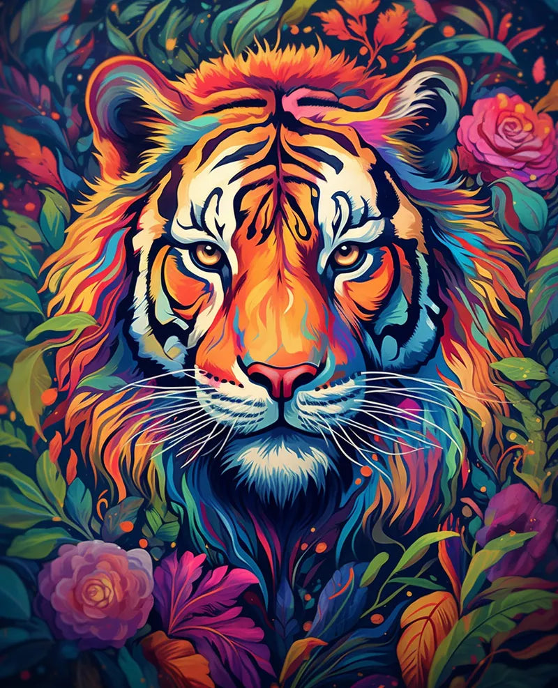 Vibrant Tiger Portrait | Paint By Numbers Kit