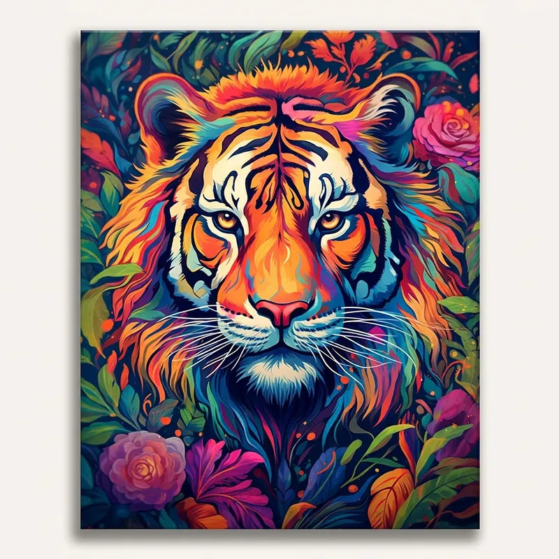 Vibrant Tiger Portrait | Paint By Numbers Kit