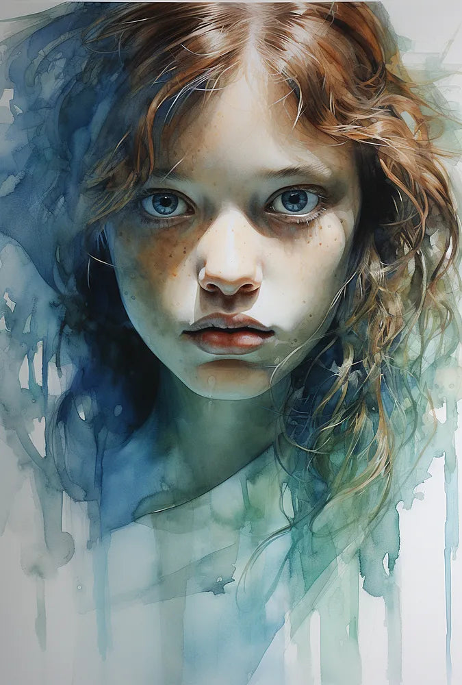 Watercolor Girl Portrait | Paint By Numbers Kit