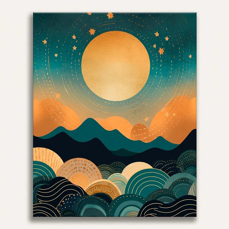 Celestial Mountain Sunset | Paint By Numbers Kit