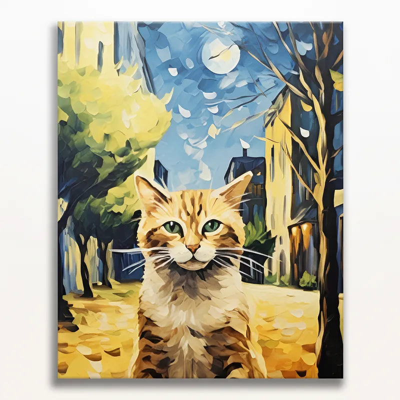Moonlight Cat | Paint By Numbers Kit