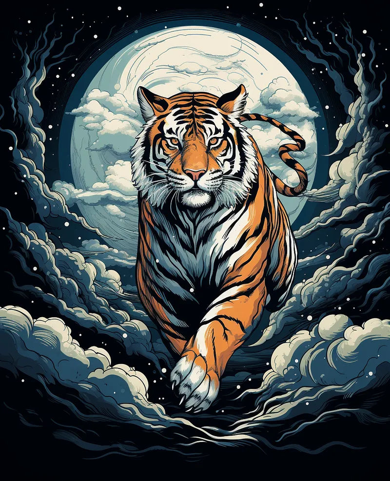 Celestial Tiger | Paint By Numbers Kit