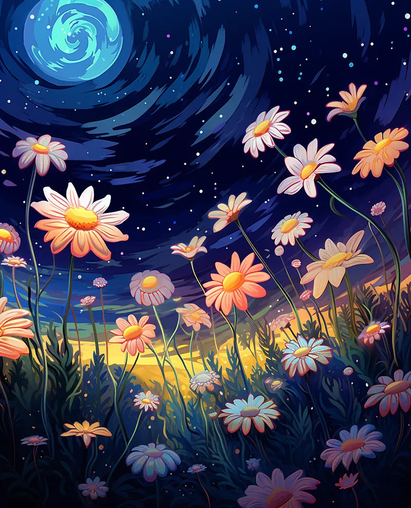 Starry Daisies | Paint By Numbers Kit