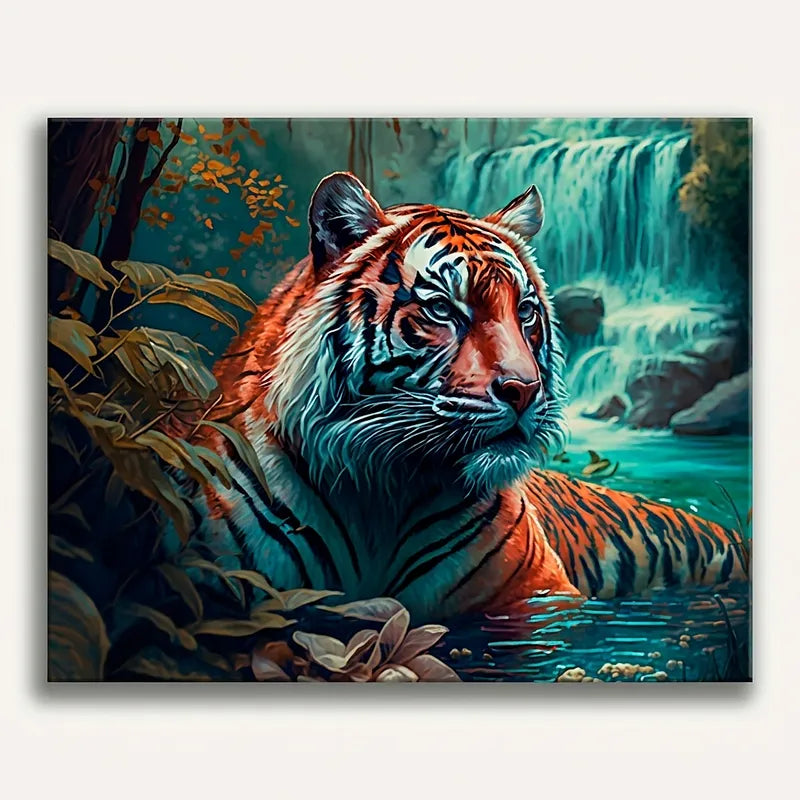 Tiger Waterfall | Paint By Numbers Kit