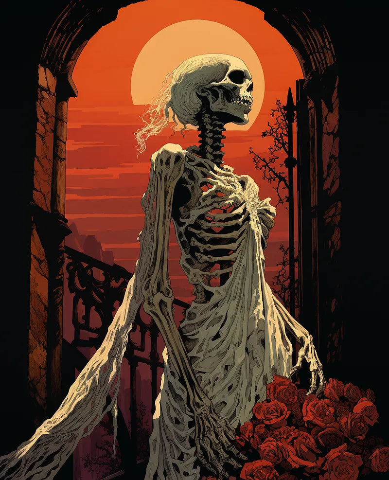 Gothic Skeleton Bride | Paint By Numbers Kit