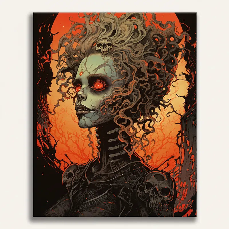 Gothic Skull Medusa | Paint By Numbers Kit
