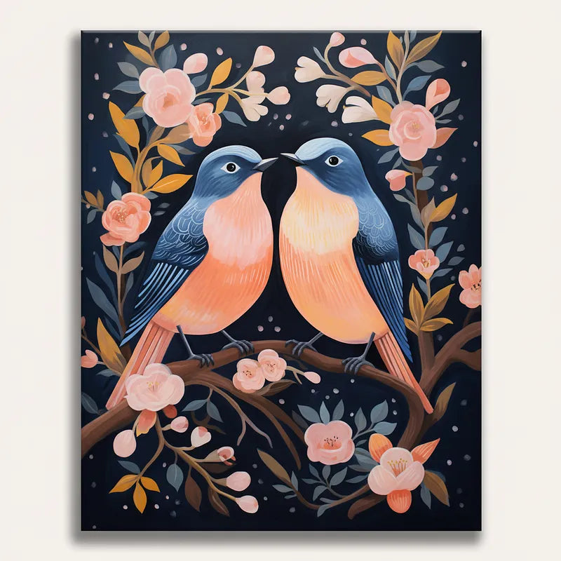 Romantic Birds | Paint By Numbers Kit