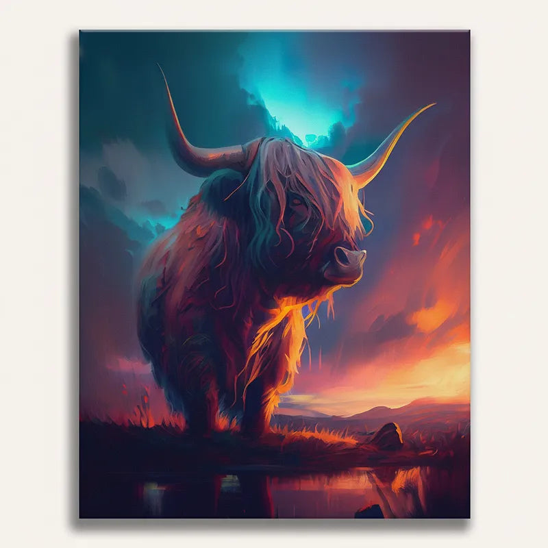 Highland Bull | Paint By Numbers Kit
