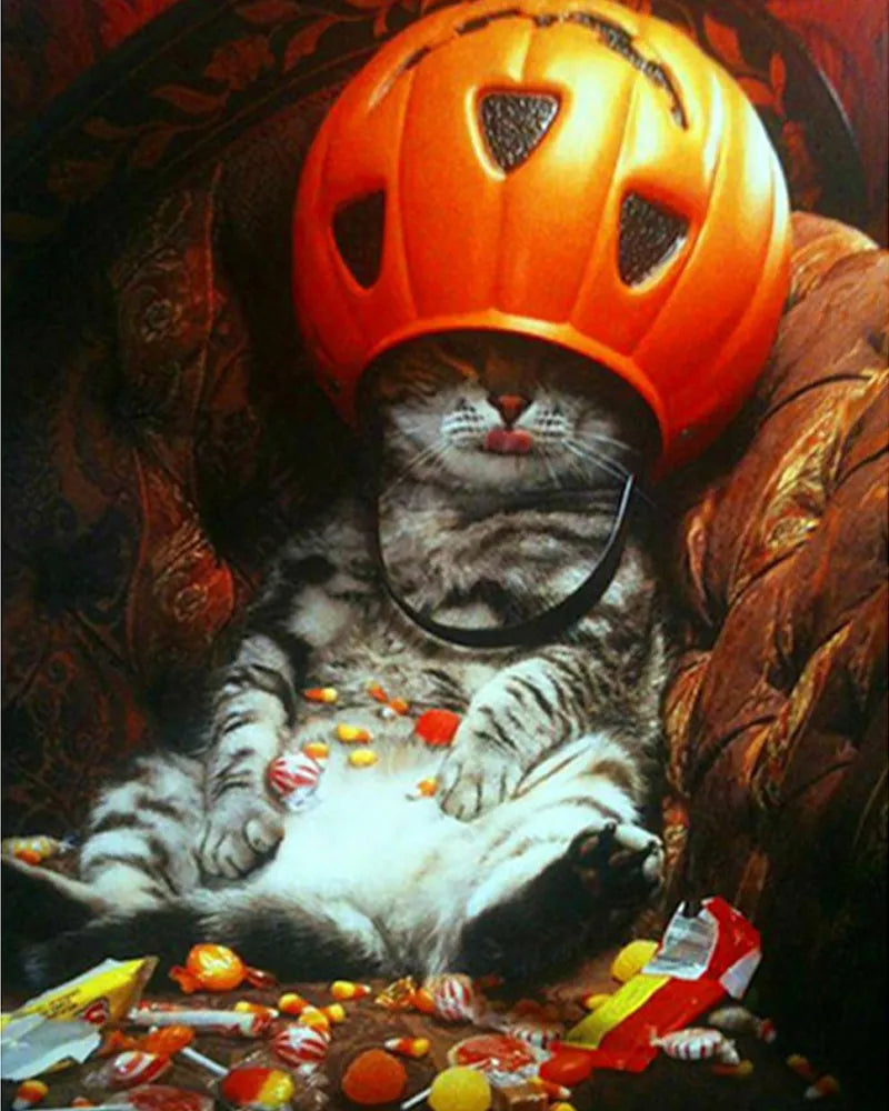 Halloween Cat Paint | Paint By Numbers Kit