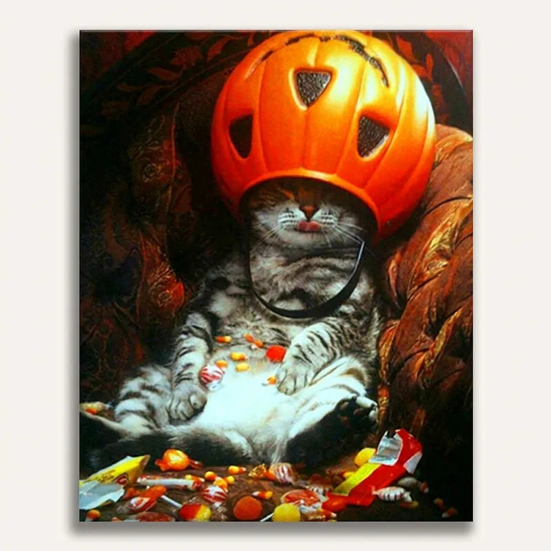 Halloween Cat Paint | Paint By Numbers Kit