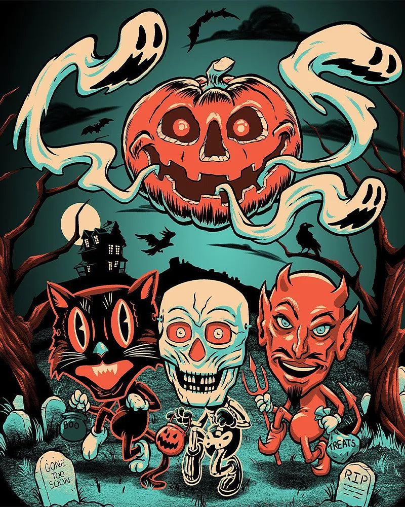 Halloween Spooky Characters | Paint By Numbers Kit
