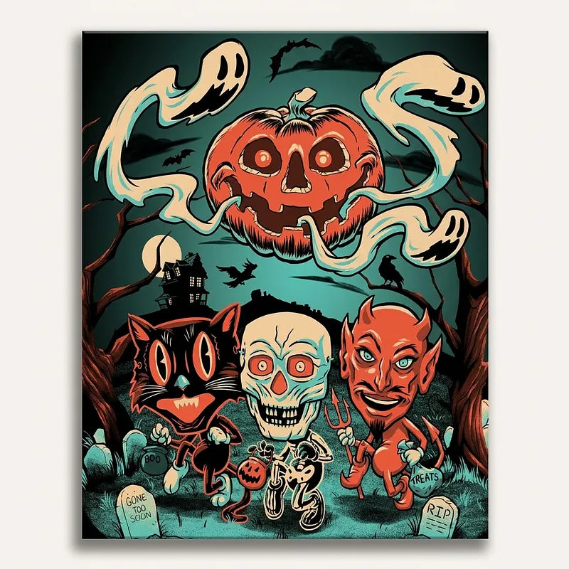 Halloween Spooky Characters | Paint By Numbers Kit