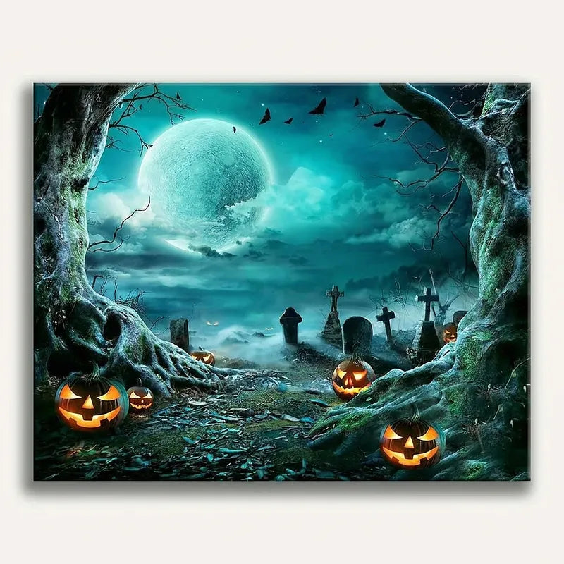 Spooky Halloween Cemetery | Paint By Numbers Kit