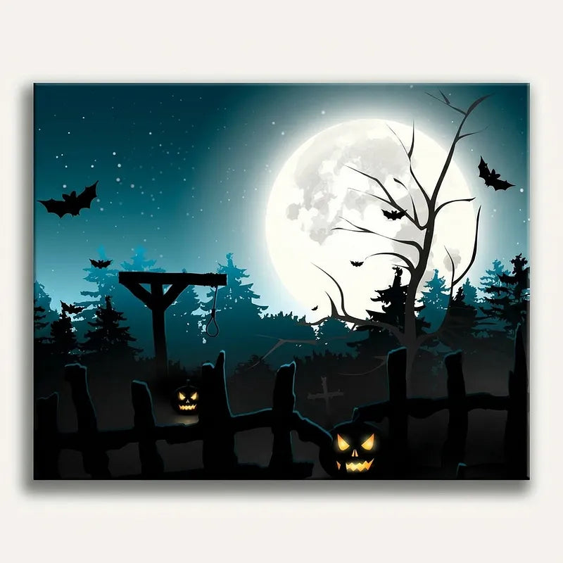 Spooky Halloween Graveyard | Paint By Numbers Kit