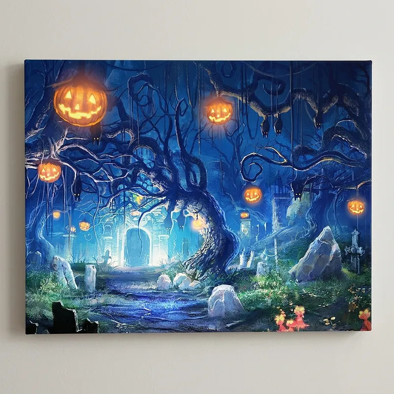 Halloween Forest Scene | Paint By Numbers Kit