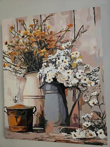 Customer photo review of Country Garden Arrangement Paint By Numbers Kit