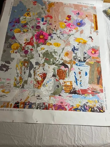 Customer photo review of Wildflower Bouquet Paint By Numbers Kit